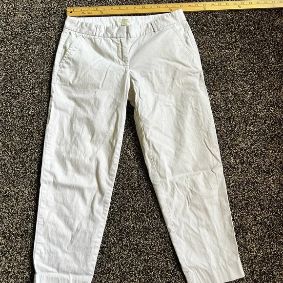 J. Crew White Chino Pants Classic Straight-Leg - Picture 1 of 6